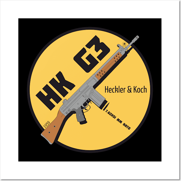 HK G3 German Assault Rifle Wall Art by FAawRay